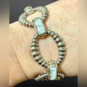 Lagos Quartz Doublet Maya Fluted Link Bracelet 7”